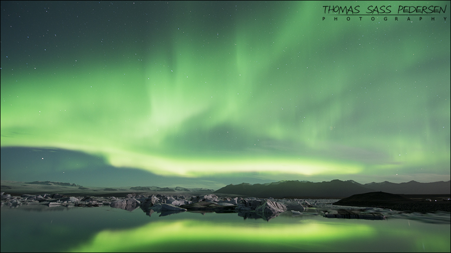 Nothern Light, Nordlys, Aurora borealis, Jökulsárlón, Ice, Is